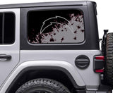 Los Angeles Chargers NFL Rear Side Quarter Window Vinyl Decal Stickers Fits Jeep Wrangler