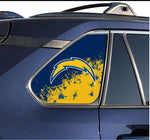 Los Angeles Chargers NFL Rear Side Quarter Window Vinyl Decal Stickers Fits Toyota Rav4