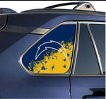 Los Angeles Chargers NFL Rear Side Quarter Window Vinyl Decal Stickers Fits Toyota Rav4