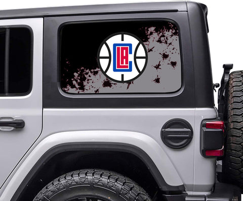 Los Angeles Clippers NBA Rear Side Quarter Window Vinyl Decal Stickers Fits Jeep Wrangler