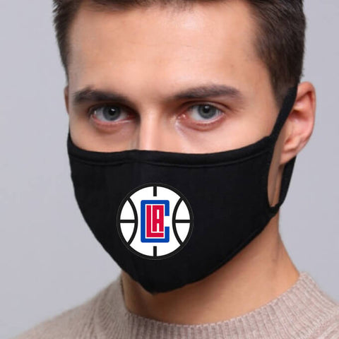 Los Angeles Clippers NBA Face Mask Cotton Guard Sheild 2pcs