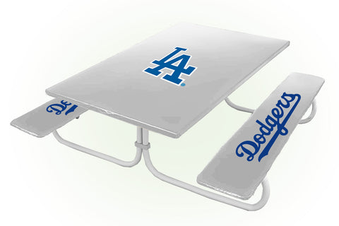 Los Angeles Dodgers MLB Picnic Table Bench Chair Set Outdoor Cover