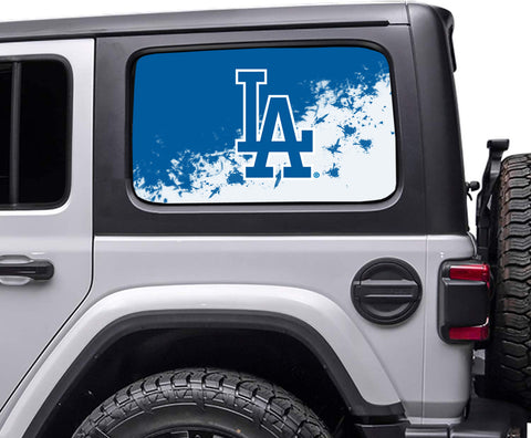 Los Angeles Dodgers MLB Rear Side Quarter Window Vinyl Decal Stickers Fits Jeep Wrangler
