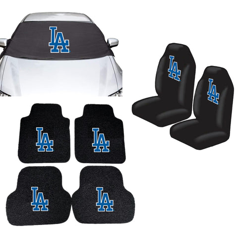 Los Angeles Dodgers MLB Car Front Windshield Cover Seat Cover Floor Mats