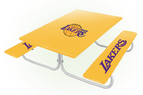 Los Angeles Lakers NBA Picnic Table Bench Chair Set Outdoor Cover