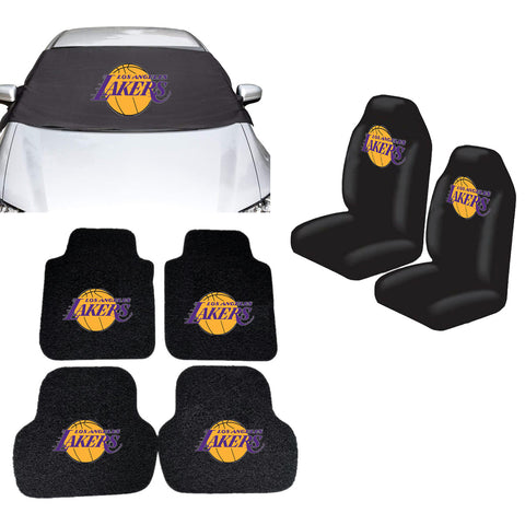 Los Angeles Lakers NBA Car Front Windshield Cover Seat Cover Floor Mats