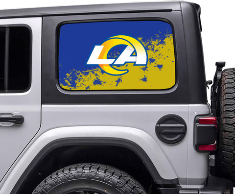 Los Angeles Rams NFL Rear Side Quarter Window Vinyl Decal Stickers Fits Jeep Wrangler
