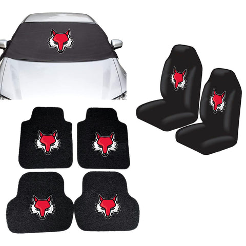 Marist Red Foxes NCAA Car Front Windshield Cover Seat Cover Floor Mats