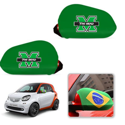 Marshall Thundering Herd NCAAB Car rear view mirror cover-View Elastic