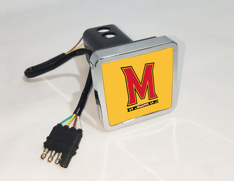 Maryland Terrapins NCAA Hitch Cover LED Brake Light for Trailer