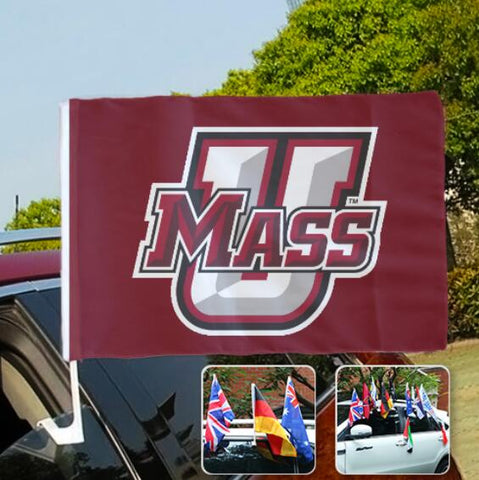 Massachusetts Minutemen NCAAB Car Window Flag