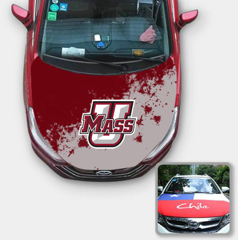 Massachusetts Minutemen NCAA Car Auto Hood Engine Cover Protector