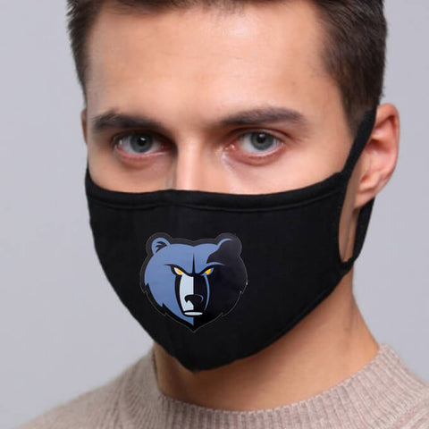 Memphis Grizzlies NBA Face Mask Cotton Guard Sheild 2pcs