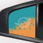 Miami Dolphins NFL Rear Side Quarter Window Vinyl Decal Stickers Fits Dodge Charger