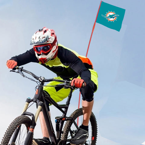 Miami Dolphins NFL Bicycle Bike Rear Wheel Flag