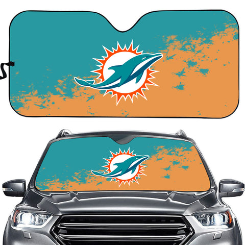 Miami Dolphins NFL Car Windshield Sun Shade Universal Fit Sunshade