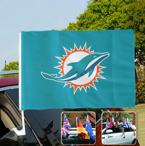 Miami Dolphins NFL Car Window Flag