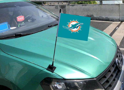 Miami Dolphins NFL Car Hood Flag