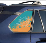 Miami Dolphins NFL Rear Side Quarter Window Vinyl Decal Stickers Fits Toyota Rav4