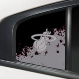 Miami Heat NBA Rear Side Quarter Window Vinyl Decal Stickers Fits Dodge Charger