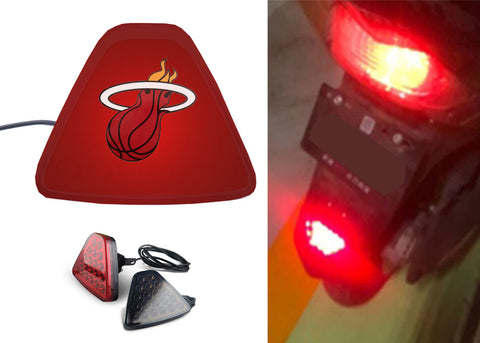 Miami Heat NBA Car Motorcycle tail light LED brake flash Pilot rear
