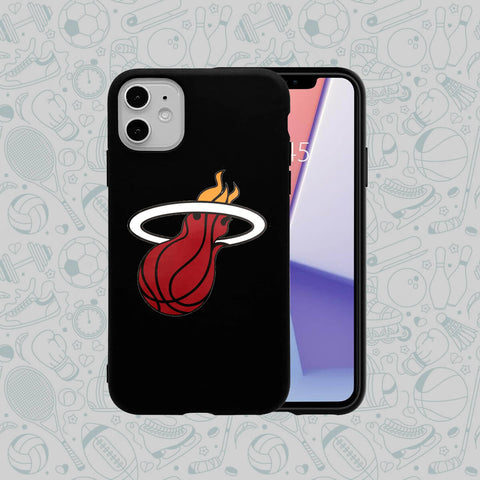 Phone Case Rubber Plastic NBA-Miami Heat  Print