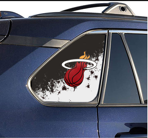Miami Heat NBA Rear Side Quarter Window Vinyl Decal Stickers Fits Toyota Rav4