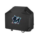 Miami Marlins MLB BBQ Barbeque Outdoor Black Waterproof Cover