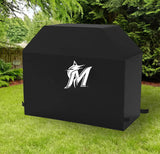 Miami Marlins MLB BBQ Barbeque Outdoor Black Waterproof Cover