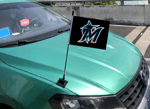 Miami Marlins MLB Car Hood Flag