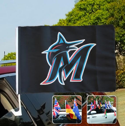 Miami Marlins MLB Car Window Flag