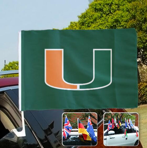 Miami (FL) Hurricanes NCAAB Car Window Flag
