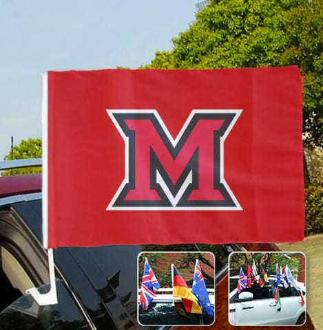 Miami (OH) RedHawks NCAAB Car Window Flag
