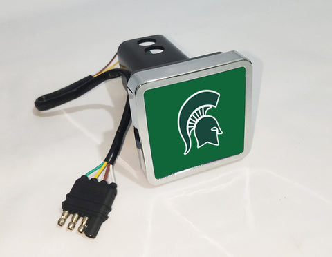 Michigan State Spartans NCAA Hitch Cover LED Brake Light for Trailer