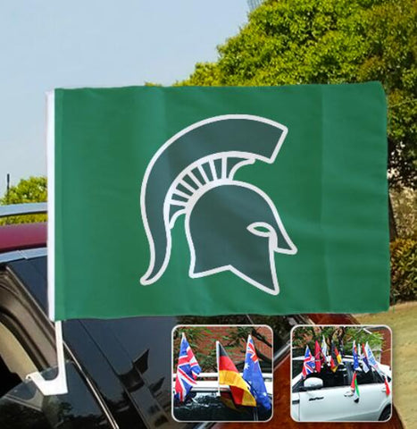 Michigan State Spartans NCAAB Car Window Flag