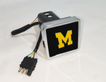 Michigan Wolverines NCAA Hitch Cover LED Brake Light for Trailer