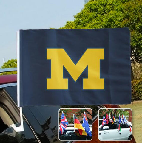 Michigan Wolverines NCAAB Car Window Flag