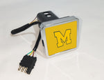 Michigan Wolverines NCAA Hitch Cover LED Brake Light for Trailer