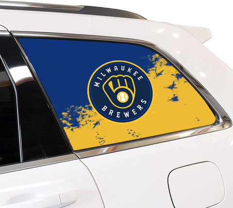 Milwaukee Brewers MLB Rear Side Quarter Window Vinyl Decal Stickers Fits Jeep Grand