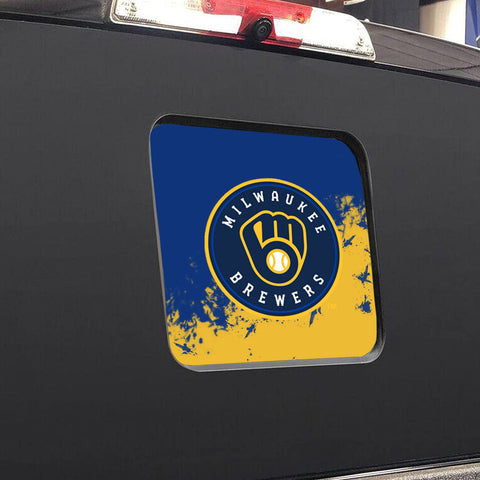 Milwaukee Brewers MLB Rear Back Middle Window Vinyl Decal Stickers Fits Dodge Ram GMC Chevy Tacoma Ford