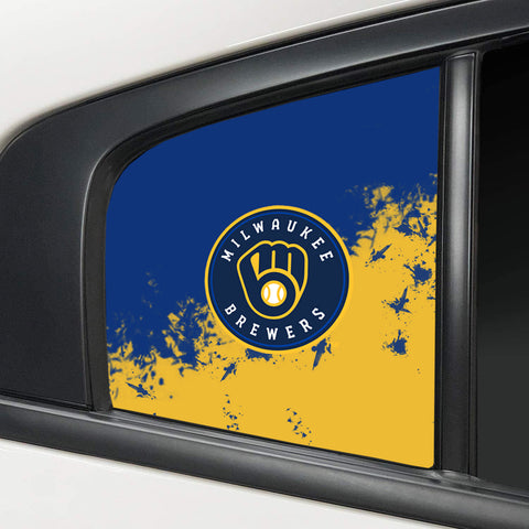 Milwaukee Brewers MLB Rear Side Quarter Window Vinyl Decal Stickers Fits Dodge Charger