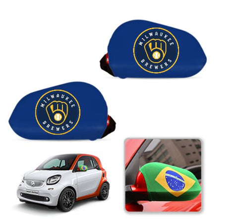 Milwaukee Brewers MLB Car rear view mirror cover-View Elastic