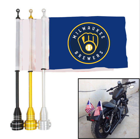 Milwaukee Brewers MLB Motocycle Rack Pole Flag
