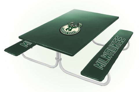 Milwaukee Bucks NBA Picnic Table Bench Chair Set Outdoor Cover