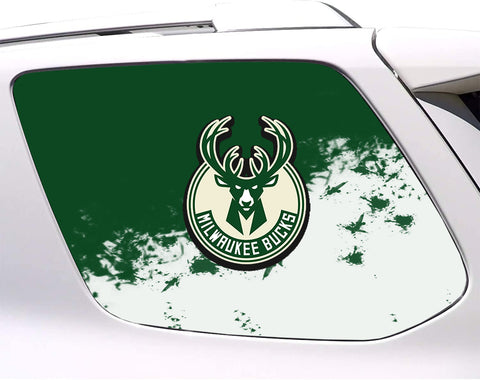 Milwaukee Bucks NBA Rear Side Quarter Window Vinyl Decal Stickers Fits Toyota 4Runner