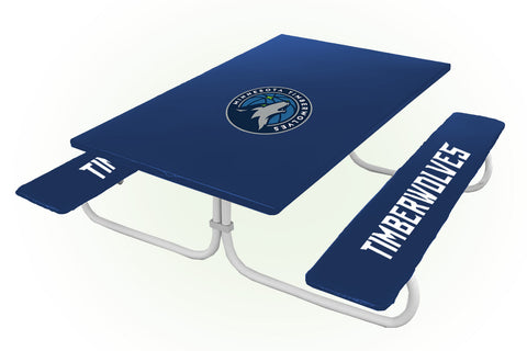 Minnesota Timberwolves NBA Picnic Table Bench Chair Set Outdoor Cover