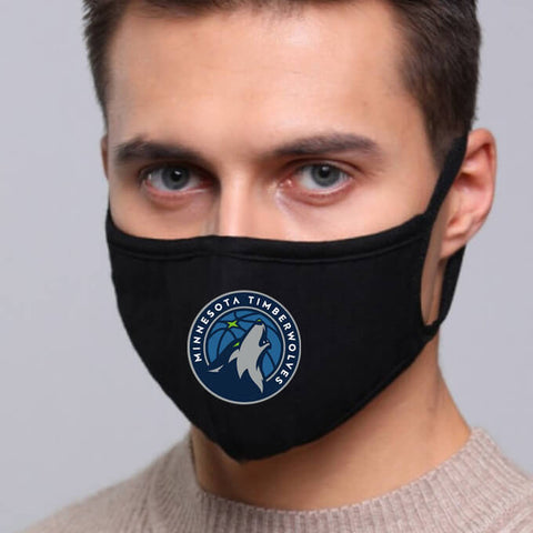 Minnesota Timberwolves NBA Face Mask Cotton Guard Sheild 2pcs