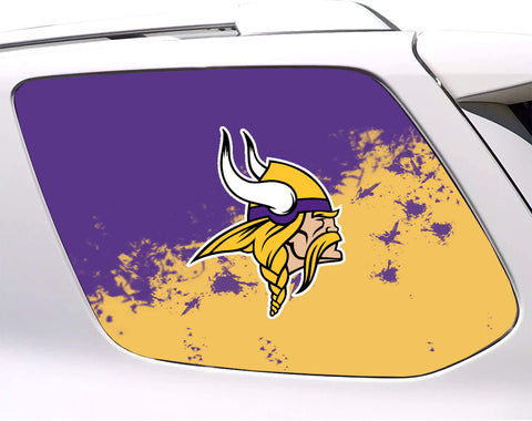Minnesota Vikings NFL Rear Side Quarter Window Vinyl Decal Stickers Fits Toyota 4Runner