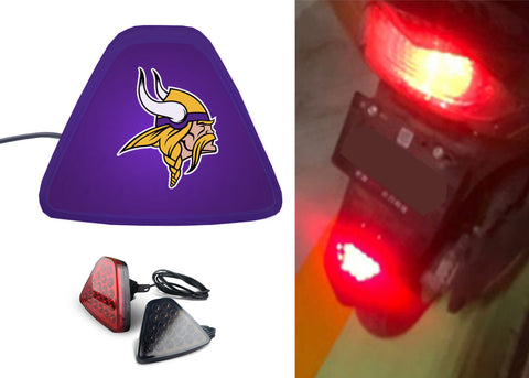 Minnesota Vikings NFL Car Motorcycle tail light LED brake flash Pilot rear