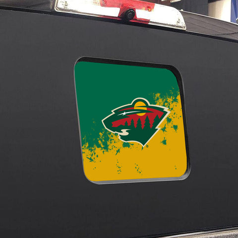 Minnesota Wild NHL Rear Back Middle Window Vinyl Decal Stickers Fits Dodge Ram GMC Chevy Tacoma Ford